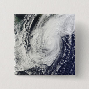 Bóton Quadrado 5.08cm Tufão Chaba sobre as Ilhas Ryukyu, Japão