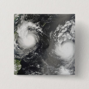 Bóton Quadrado 5.08cm Tufão Saomai e tempestade tropical Bopha