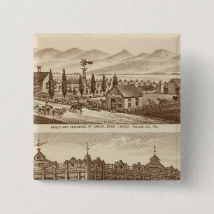 Bóton Quadrado 5.08cm Tulare Co Bank