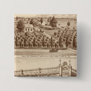 Bóton Quadrado 5.08cm Tulare County Bank