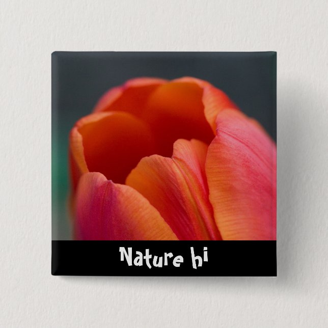 Bóton Quadrado 5.08cm tulipa de montagem (Frente)