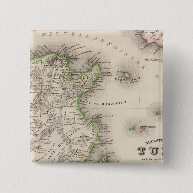 Bóton Quadrado 5.08cm Tunísia (Frente)