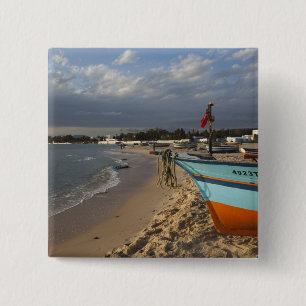 Bóton Quadrado 5.08cm Tunísia, Cap Bon, Hammamet, orla marítima,