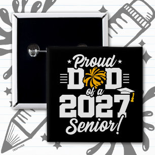 Bóton Quadrado 5.08cm Turma de 2027 Formatura do Ensino Médio Grito de A