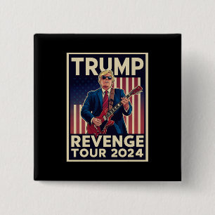 Bóton Quadrado 5.08cm Turnê de Vingança de Trump 2024 Eleição Política 2