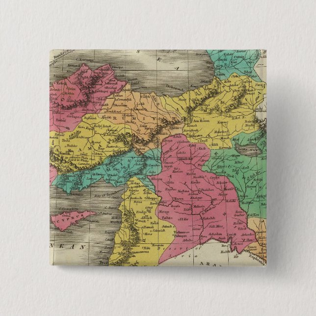 Bóton Quadrado 5.08cm Turquia na Ásia 3 (Frente)