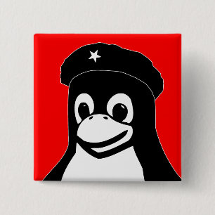 Bóton Quadrado 5.08cm Tux Guevara - personalizado