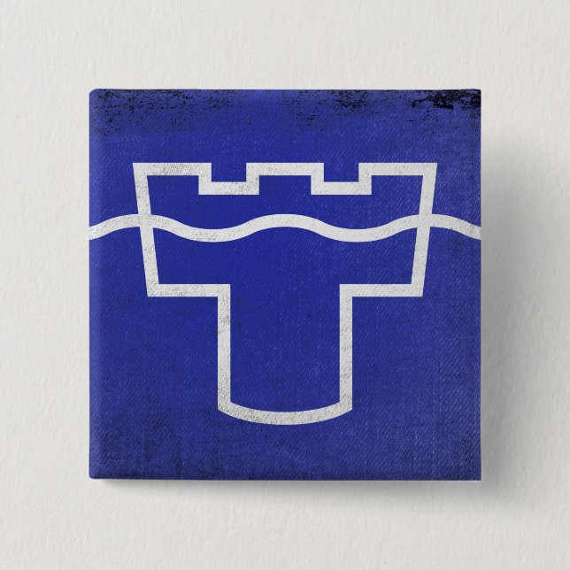 Bóton Quadrado 5.08cm Tyne e Visto (Frente)