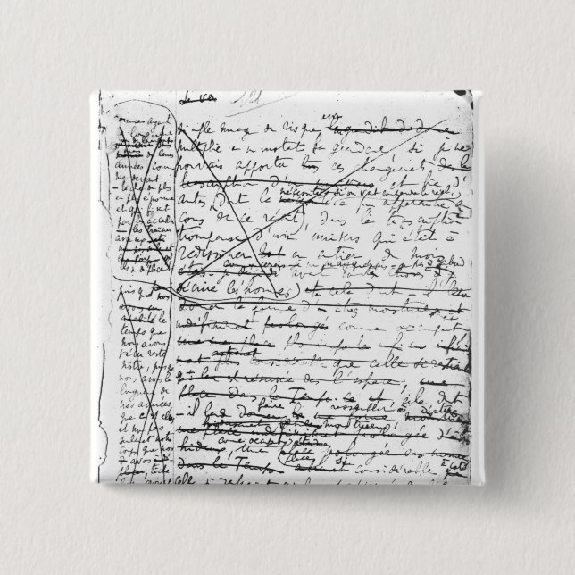 Bóton Quadrado 5.08cm Última página 'de um la Pesquisa du Temps Perdu' (Frente)