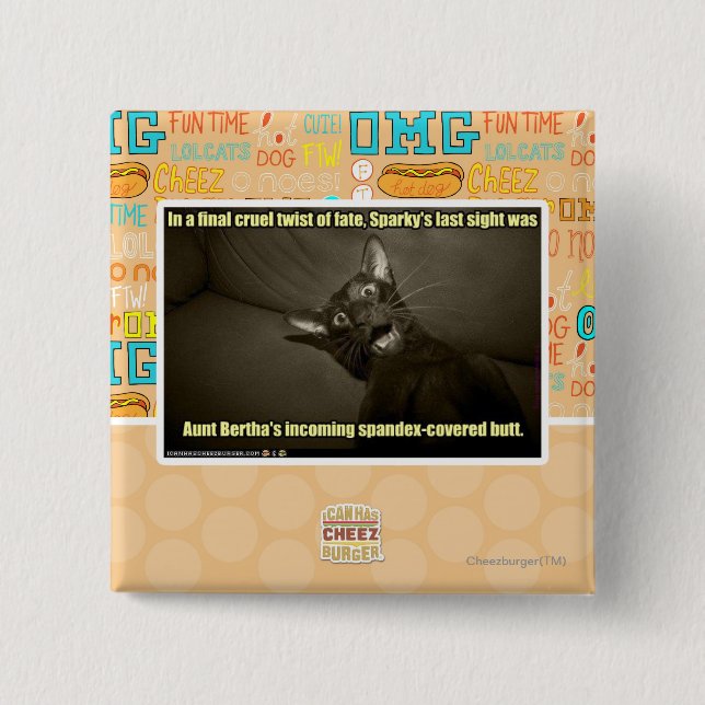 Bóton Quadrado 5.08cm Última vista Sparky (Frente)