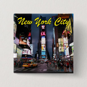 Bóton Quadrado 5.08cm Ultimate Times Square New York City USA
