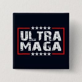 Bóton Quadrado 5.08cm Ultra MAGA | Republicanos de 2024 para o President