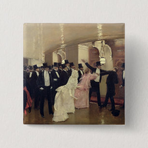Bóton Quadrado 5.08cm Um argumento nos corredores da ópera, 1889
