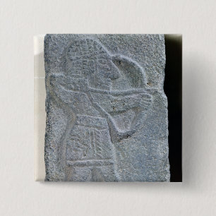 Bóton Quadrado 5.08cm Um arqueiro do palácio de Kapara