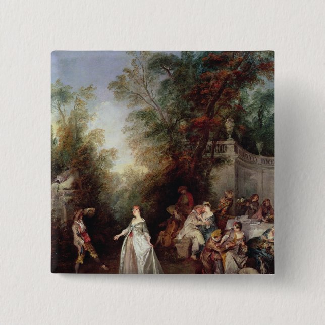 Bóton Quadrado 5.08cm Um banquete (Frente)