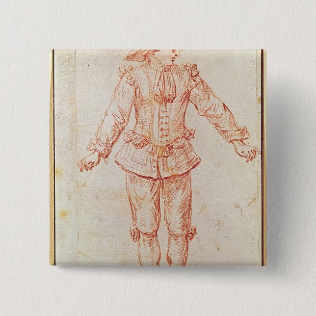 Bóton Quadrado 5.08cm Um dançarino da ópera de Paris (Frente)