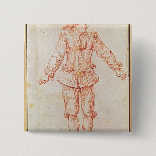 Bóton Quadrado 5.08cm Um dançarino da ópera de Paris