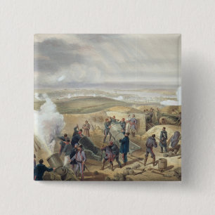Bóton Quadrado 5.08cm Um dia quente nas baterias, placa 'de Seat o