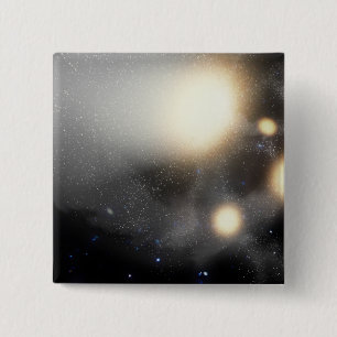 Bóton Quadrado 5.08cm Um esmagamento de galáxias