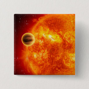 Bóton Quadrado 5.08cm Um exoplanet gás-gigante