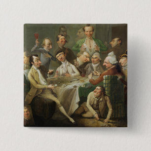 Bóton Quadrado 5.08cm Um grupo da caricatura, c.1776 (óleo em canvas)