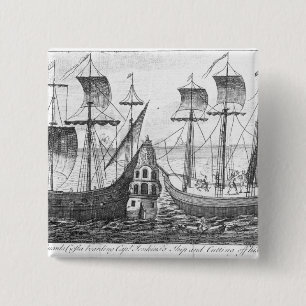 Bóton Quadrado 5.08cm Um "Guarda espanhol Costa