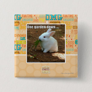 Bóton Quadrado 5.08cm Um jardim Down�