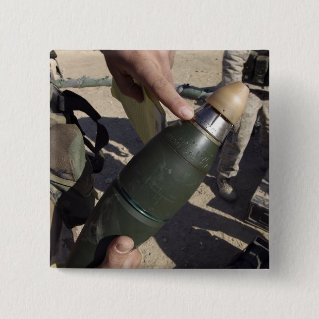 Bóton Quadrado 5.08cm Um líder de esquadrão aponta para um ajuste de ret (Frente)
