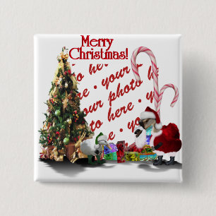 Bóton Quadrado 5.08cm Um Natal Web Foot