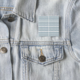 Bóton Quadrado 5.08cm um padrão azul e branco com fundo branco