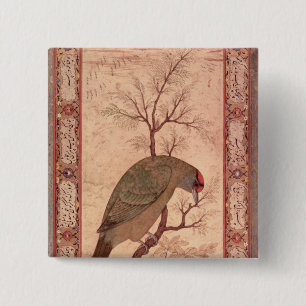Bóton Quadrado 5.08cm Um período de Jahangir do Barbet, Mughal, 1615