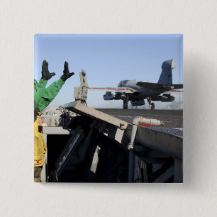 Bóton Quadrado 5.08cm Um prowler EA-6B é lançado da cabina de pilotagem