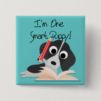 Bóton Quadrado 5.08cm Um Smart Puppy