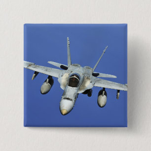 Bóton Quadrado 5.08cm Um zangão F/A-18 participa em uma missão
