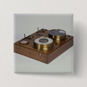 Bóton Quadrado 5.08cm Um Zeigertelegraph, produzido por Werner von
