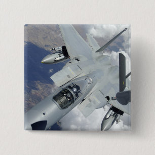 Bóton Quadrado 5.08cm Uma águia F-15 se afasta de um KC-135
