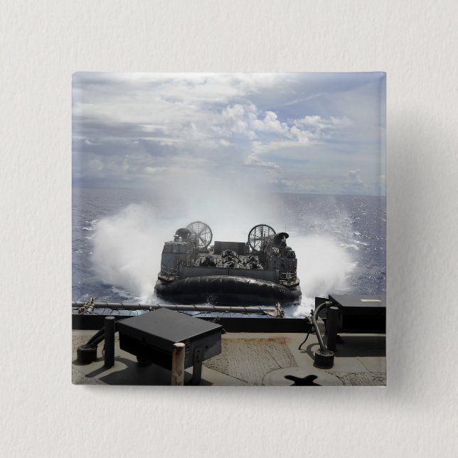 Bóton Quadrado 5.08cm Uma almofada de ar do artesanato de aterrissagem (Frente)