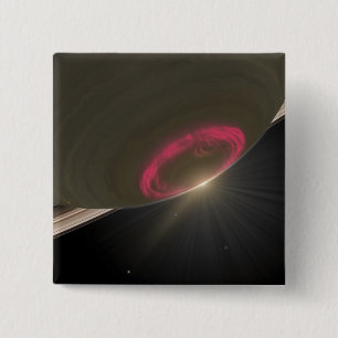 Bóton Quadrado 5.08cm Uma aurora vermelha-cereja