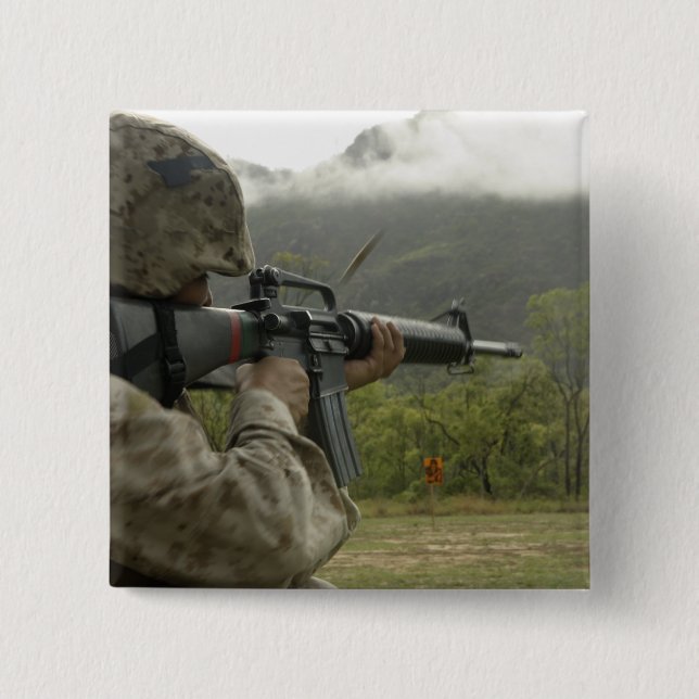 Bóton Quadrado 5.08cm Uma Marinha conduz brocas (Frente)