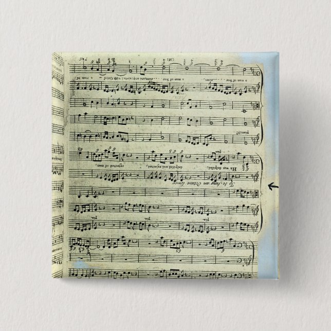 Bóton Quadrado 5.08cm Uma página de uma das únicas duas cópias (Frente)