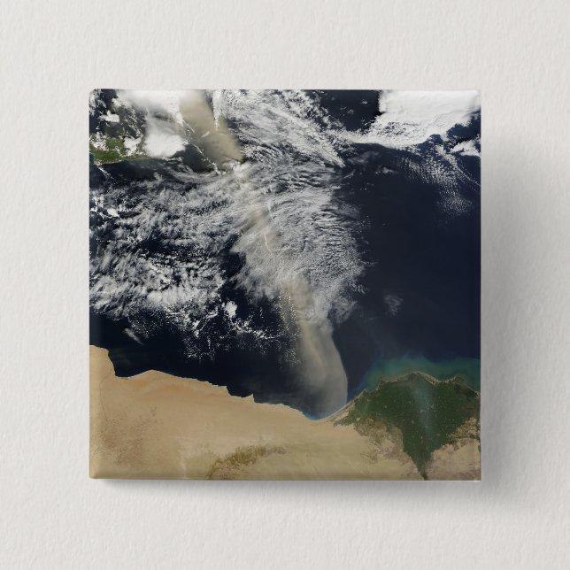 Bóton Quadrado 5.08cm Uma pluma de pó (Frente)