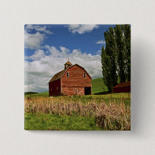 Bóton Quadrado 5.08cm Uma viagem pelo interior rural de Palouse