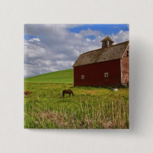 Bóton Quadrado 5.08cm Uma viagem pelo interior rural de Palouse 3