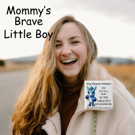 Bóton Quadrado 5.08cm Unicórnio, Filho, Criança, Botão MS Warrior