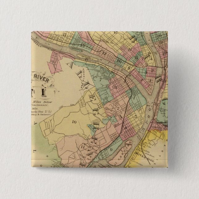 Bóton Quadrado 5.08cm Upper Ohio River e Valley 10 (Frente)