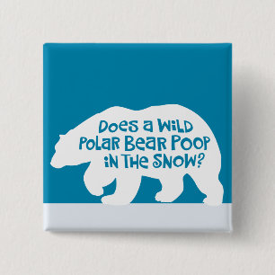 Bóton Quadrado 5.08cm Urso polar