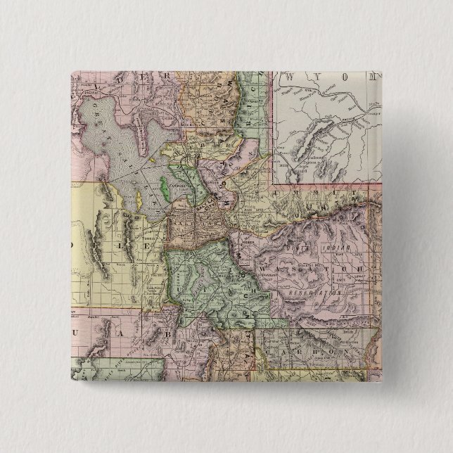 Bóton Quadrado 5.08cm Utah 3 (Frente)
