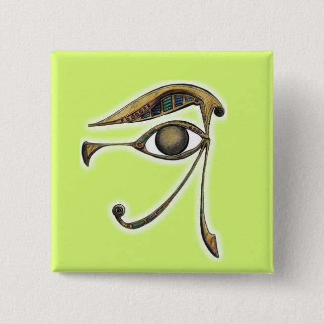 Bóton Quadrado 5.08cm Utchat - Amulet of Protection (Frente)