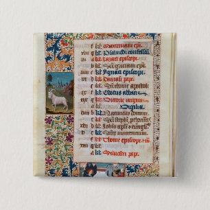 Bóton Quadrado 5.08cm V.25-3 Fol.12v o mês de dezembro