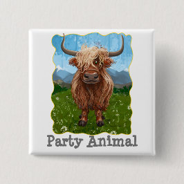 Bóton Quadrado 5.08cm Vaca do planalto